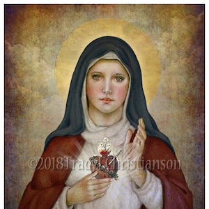 Immaculate Heart of Mary (B) Catholic Art Print