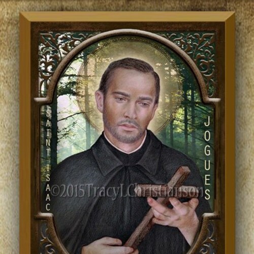 St. Isaac Jogues Holy Card North American Martyr Etsy