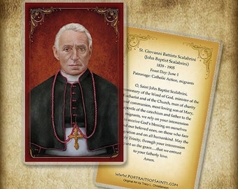 St. Giovanni Battista Scalabrini Holy Card/ Prayer Card