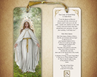 Our Lady of Good Help bookmark, Hail Holy Queen Prayer