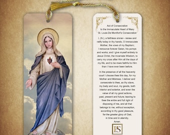 Immaculate Heart  (full-length) Bookmark, Act of Consecration prayer