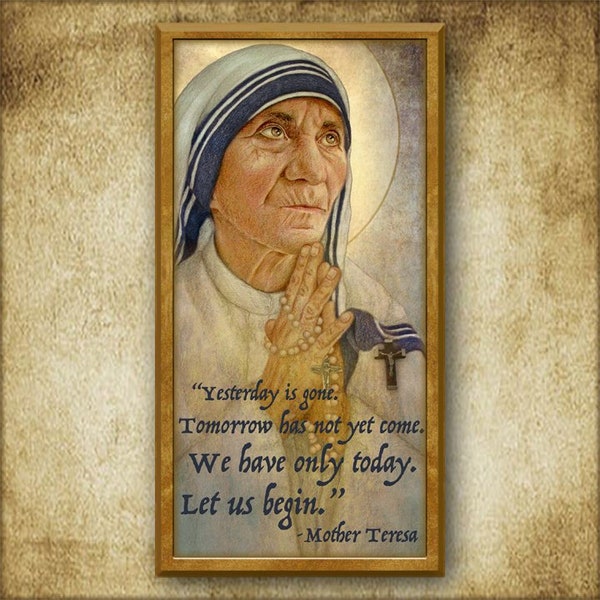 St. Mother Teresa of Calcutta Inspirational Plaque, Confirmation, ProLife, Graduation Gift