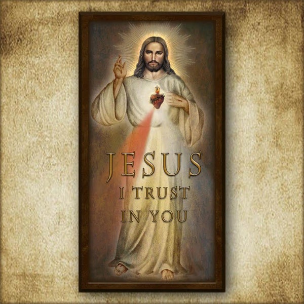 Divine Mercy Inspirational Plaque, Easter Gift