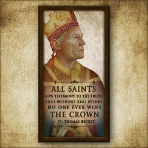 St. Thomas Becket Inspirational Plaque