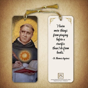 St. Thomas Aquinas bookmark, Doctor of the Church