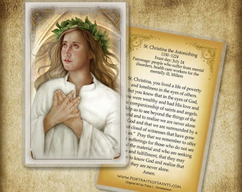 St. Christina the Astonishing Holy Card/Prayer Card