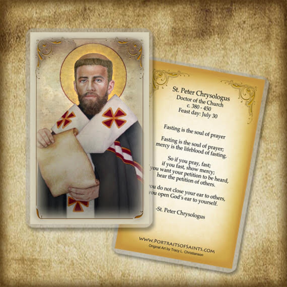 St. Peter Chrysologus Holy Card/ Prayer Card Doctor of the Etsy