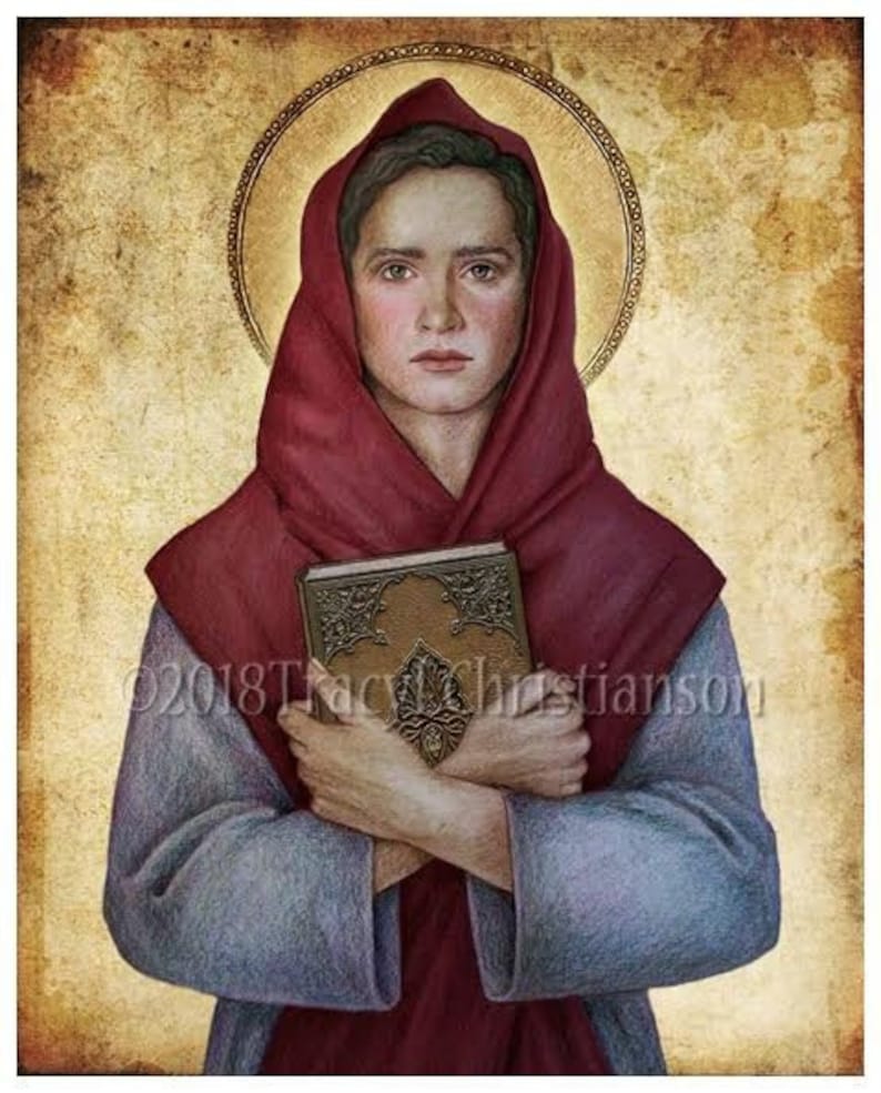 St. Amelia Print Catholic Art Etsy