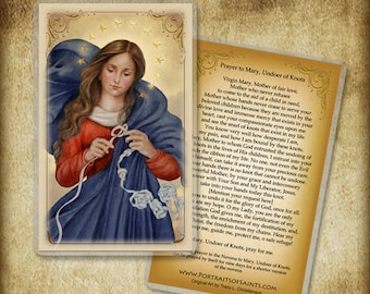 Our Lady Undoer of Knots Holy Card/ Prayer Card