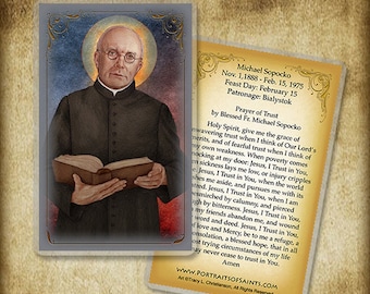 Bl. Michael Sopocko Holy Card/Prayer Card, Divine Mercy