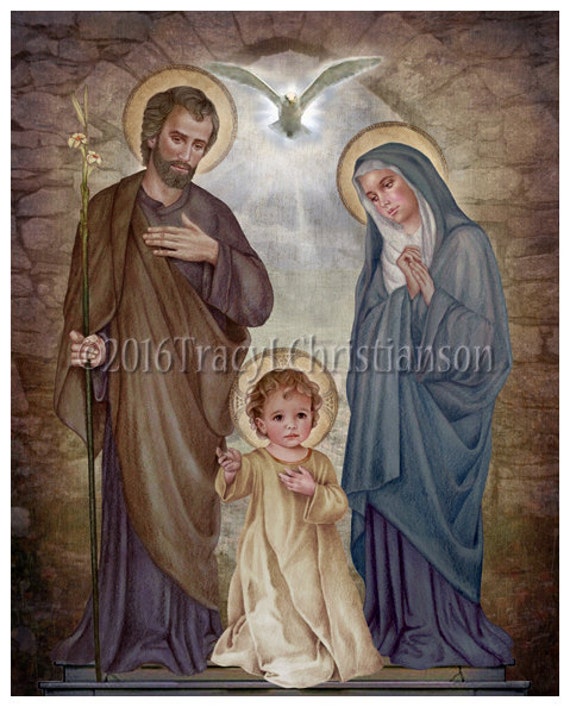 La Sagrada Familia (E), San José, la Virgen María y el Niño Jesús,  Impresión Católica de Bellas Artes