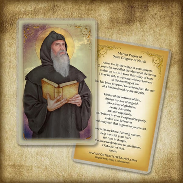 St. Gregory of Narek Holy Card, Armenian Saint