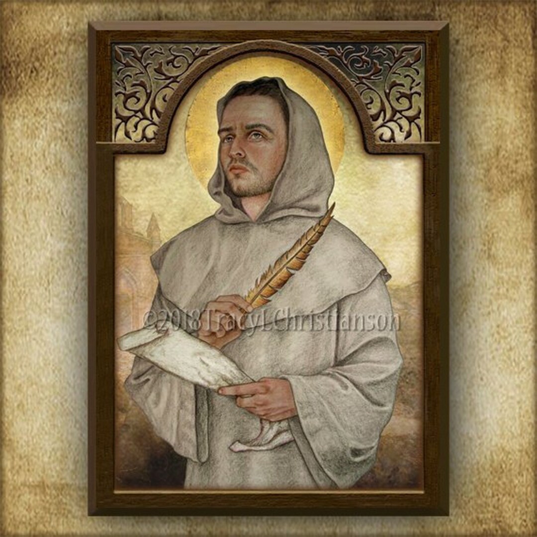St. Peter Damian Wood Icon & Holy Card GIFT SET Catholic Doctor of the ...