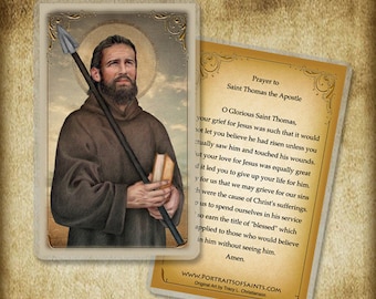 St. Thomas the Apostle Holy Card