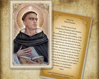 St. Dominic Holy Card, Patron of Astronomers