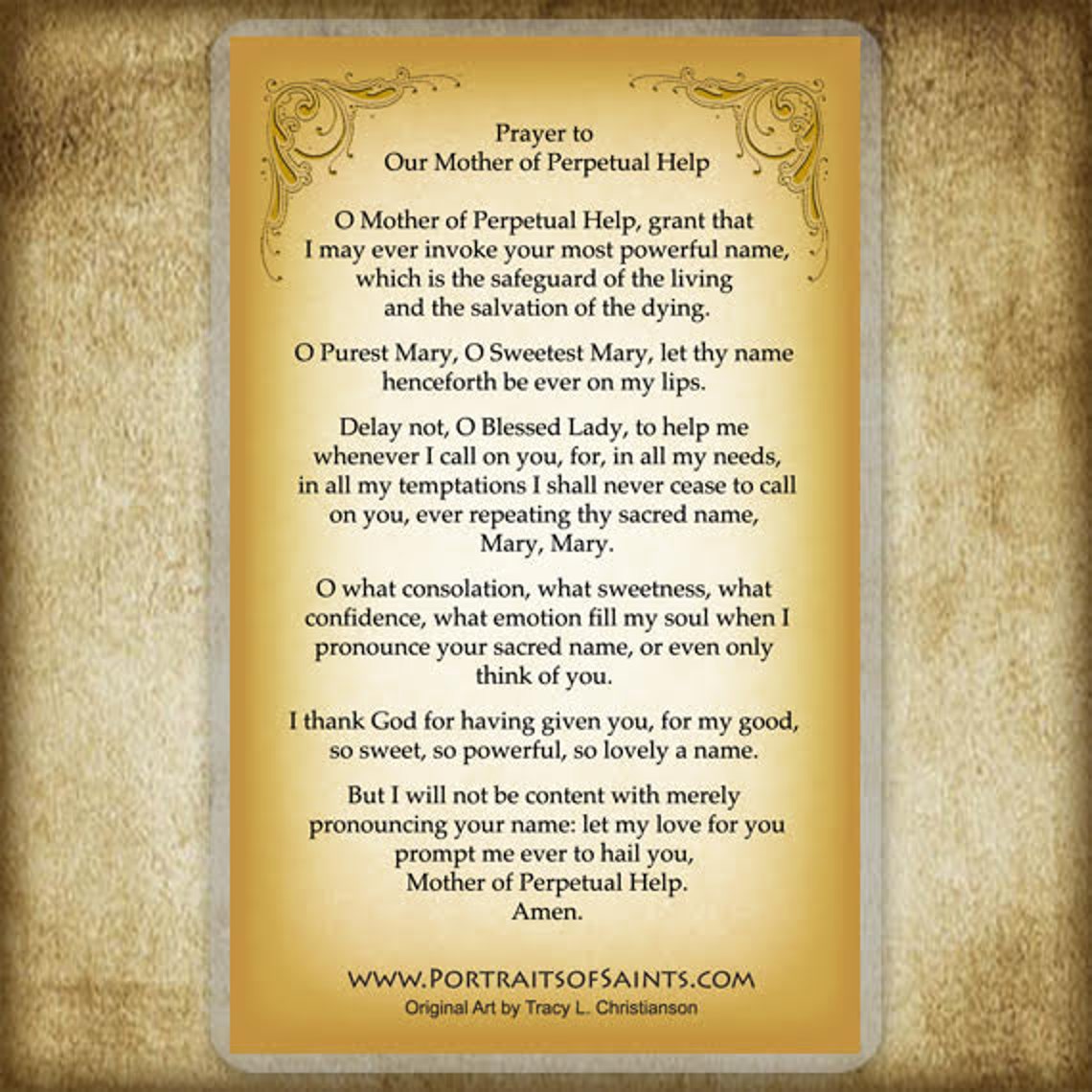 Our Lady of Perpetual Help Prayer Card - Etsy