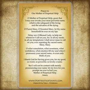 Our Lady of Perpetual Help Prayer Card - Etsy