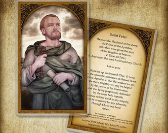 St. Peter the Apostle Holy Card