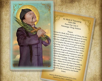 St. Mark Ji Tianxiang Holy Card, Prayer for drug addicts