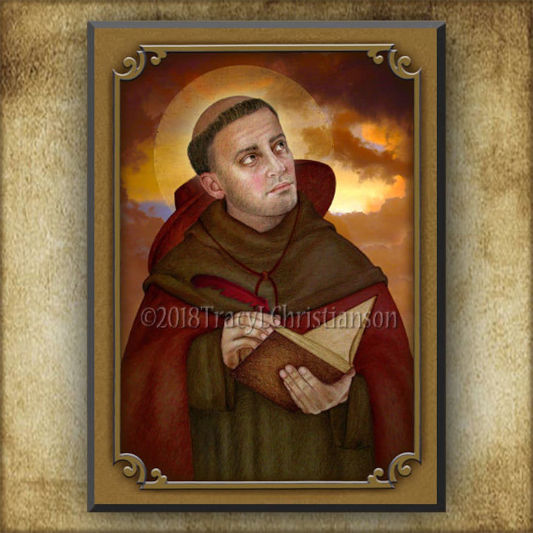 St. Bonaventure Wood Icon & Holy Card GIFT SET, Doctor of the Church - Etsy