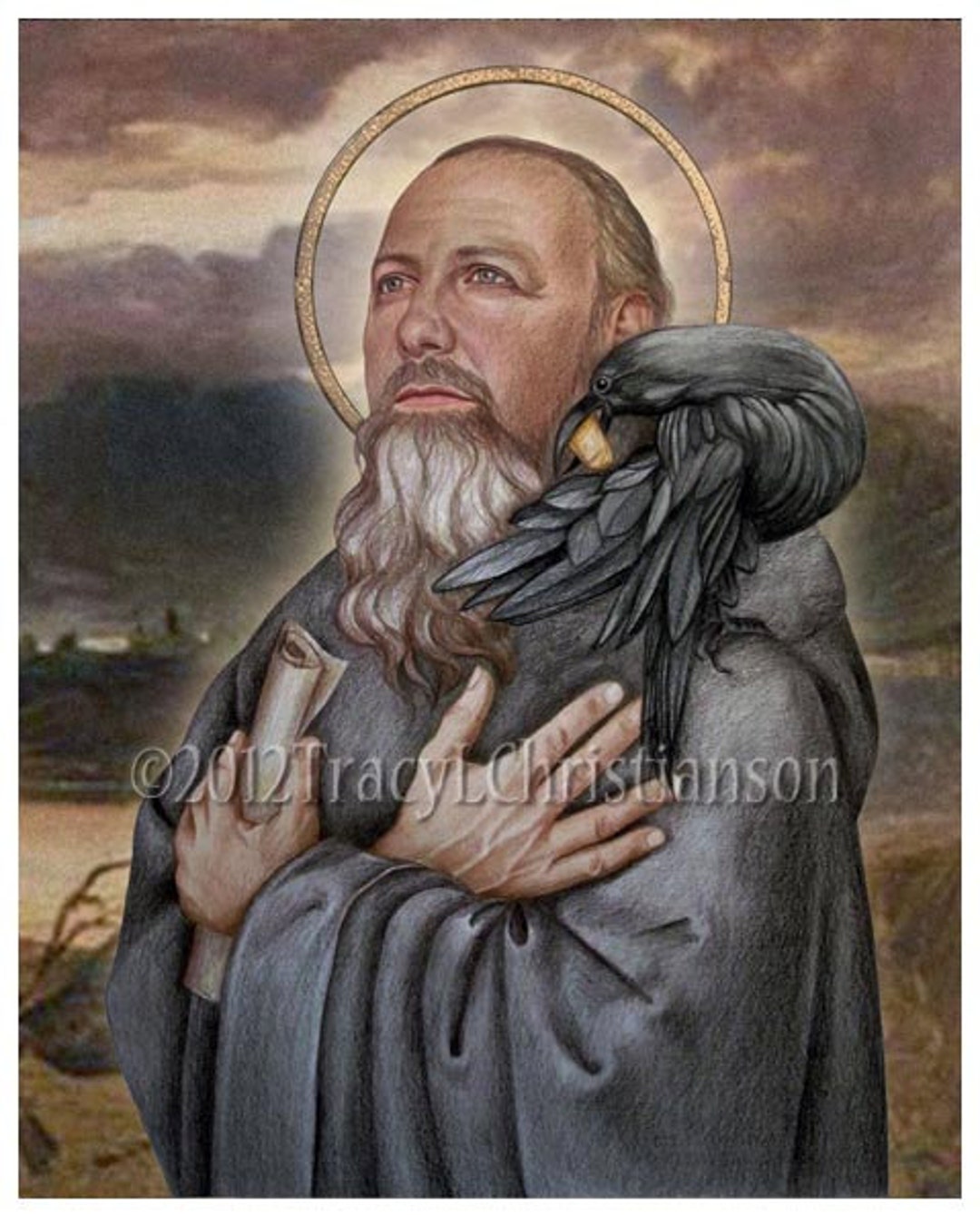 St. Benedict of Nursia Art Print, Catholic Patron Saint - Etsy