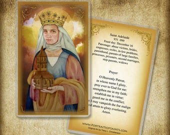 St. Adelaide Holy Card