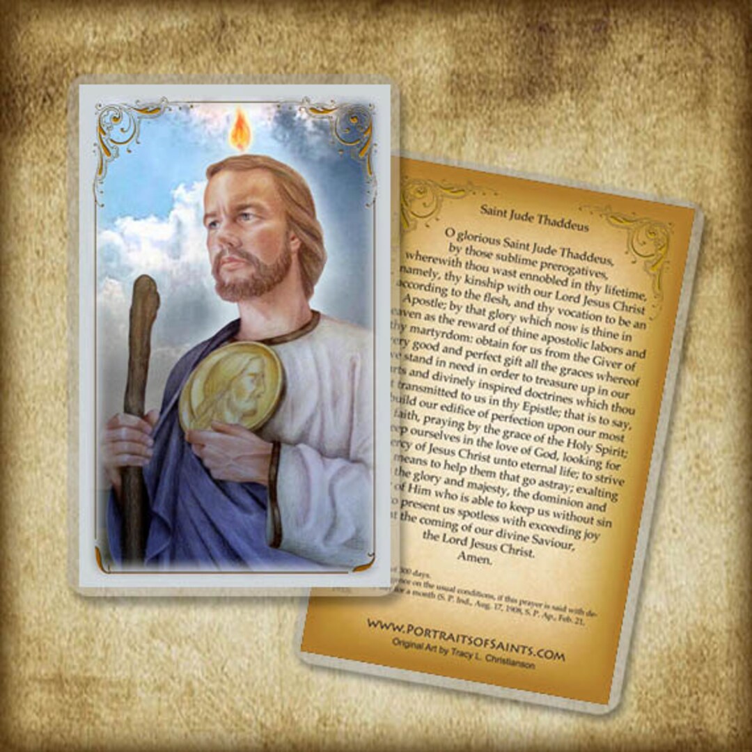 St. Jude Prayer Card, Patron of Impossible Causes Etsy
