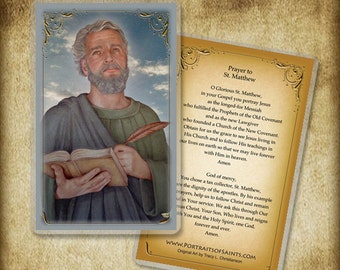 St. Matthew Holy Card, Apostle