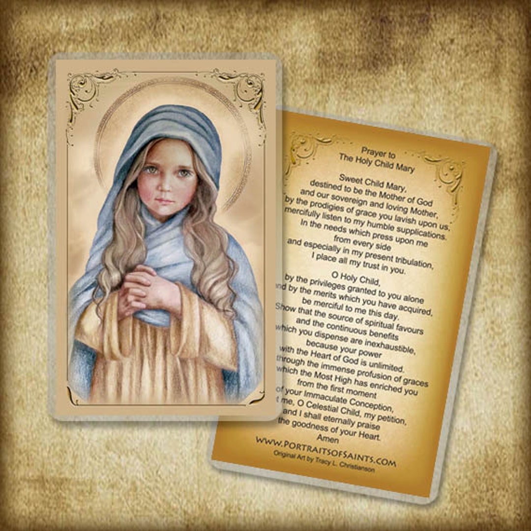 The Child Mary Holy Card - Etsy