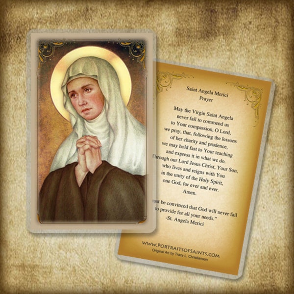 St. Angela de Merici Prayer Card