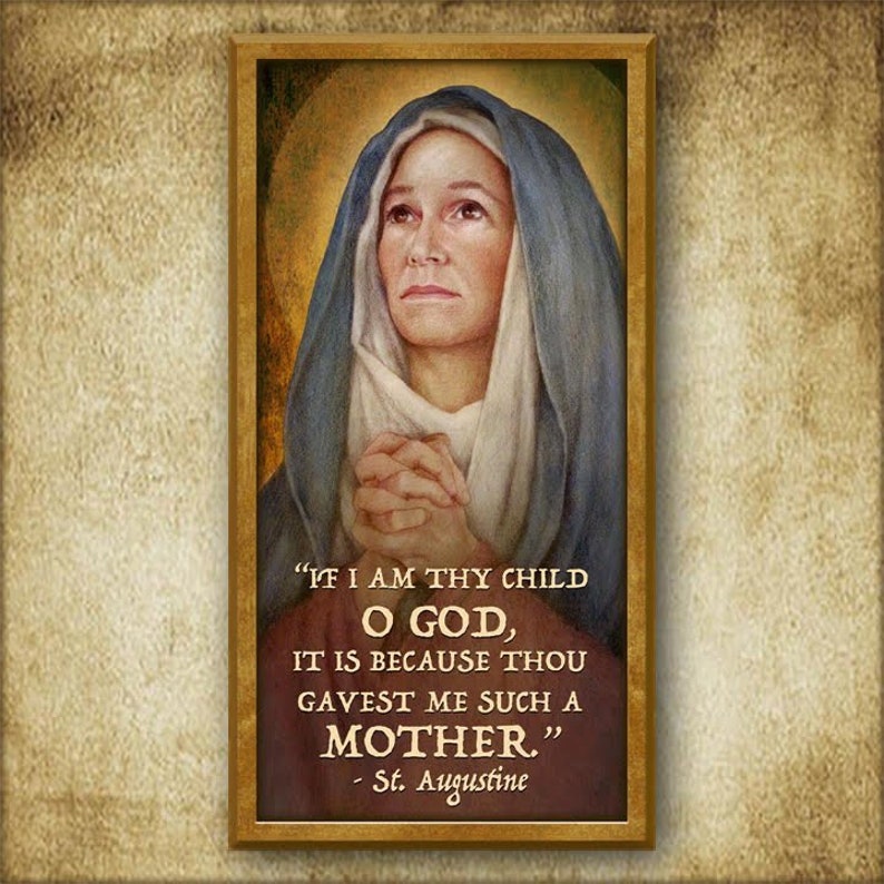 St. Monica Inspirational Plaque Mothers Gift Etsy