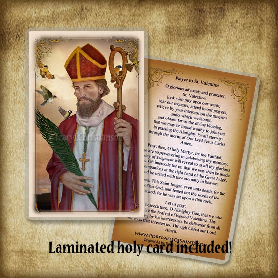 St. Valentine Wood Icon and Holy Card GIFT SET for a Wedding - Etsy