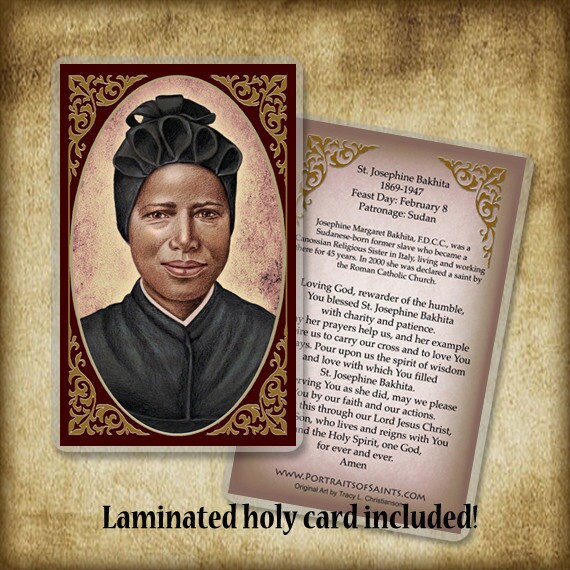 Saint Josephine Bakhita Gebet Sich St.Josephine Laminiert Heilig Karte