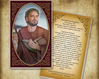 St. Mark the Evangelist Prayer Card/ Holy Card