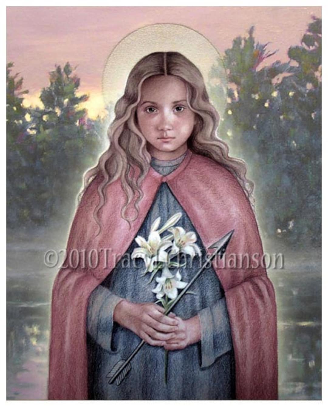 St. Philomena Catholic Fine Art Print, Patron Saint of Children Etsy