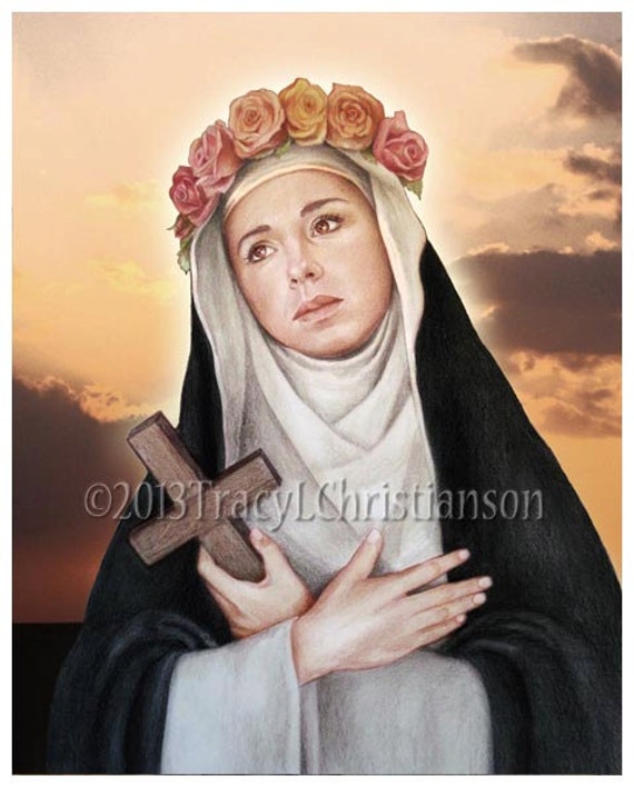 Sainte Rose de Lima Art Print Catholique Patron Saint Etsy