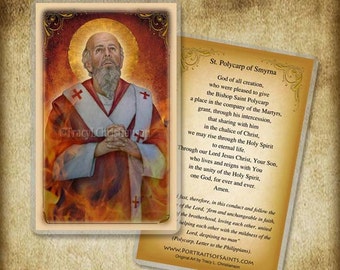 St. Polycarp Prayer Card, Early Church Father