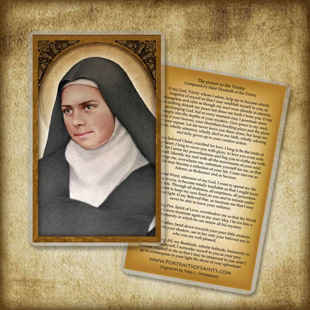St. Elizabeth of the Trinity Prayer Card Etsy