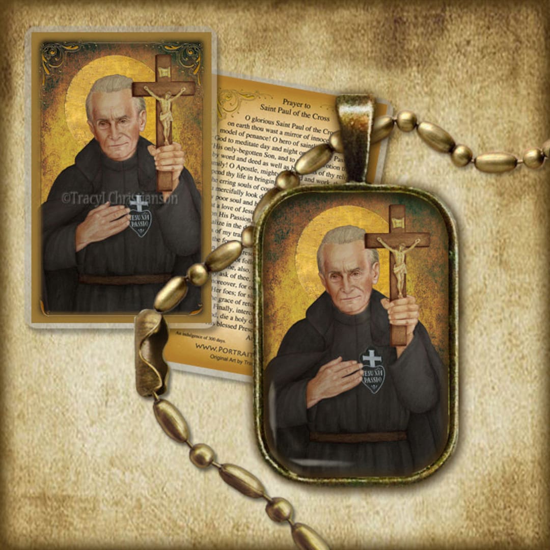 St. Paul of the Cross Pendant and Holy Card GIFT SET Founder of the ...