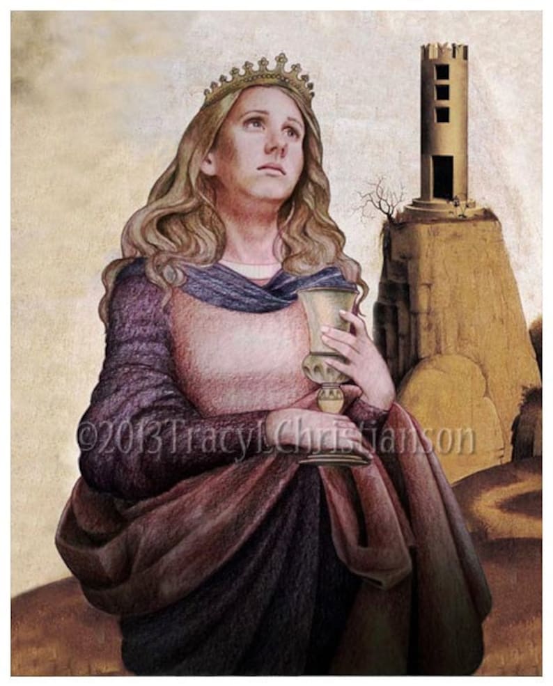St. Barbara Print Catholic Patron Saint of Architects 4060 Etsy