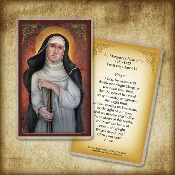 St. Margaret of Castello Holy Card/Prayer Card for the Disabled