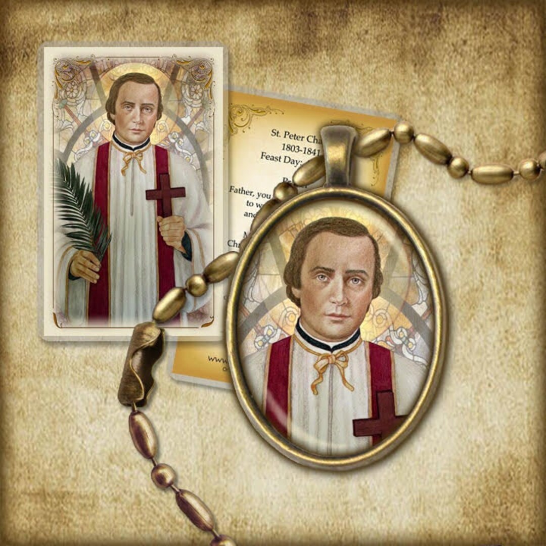 St. Peter Chanel Pendant and Holy Card GIFT SET - Etsy
