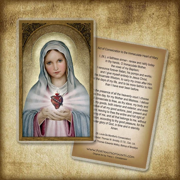 Immaculate Heart of Mary Holy Card