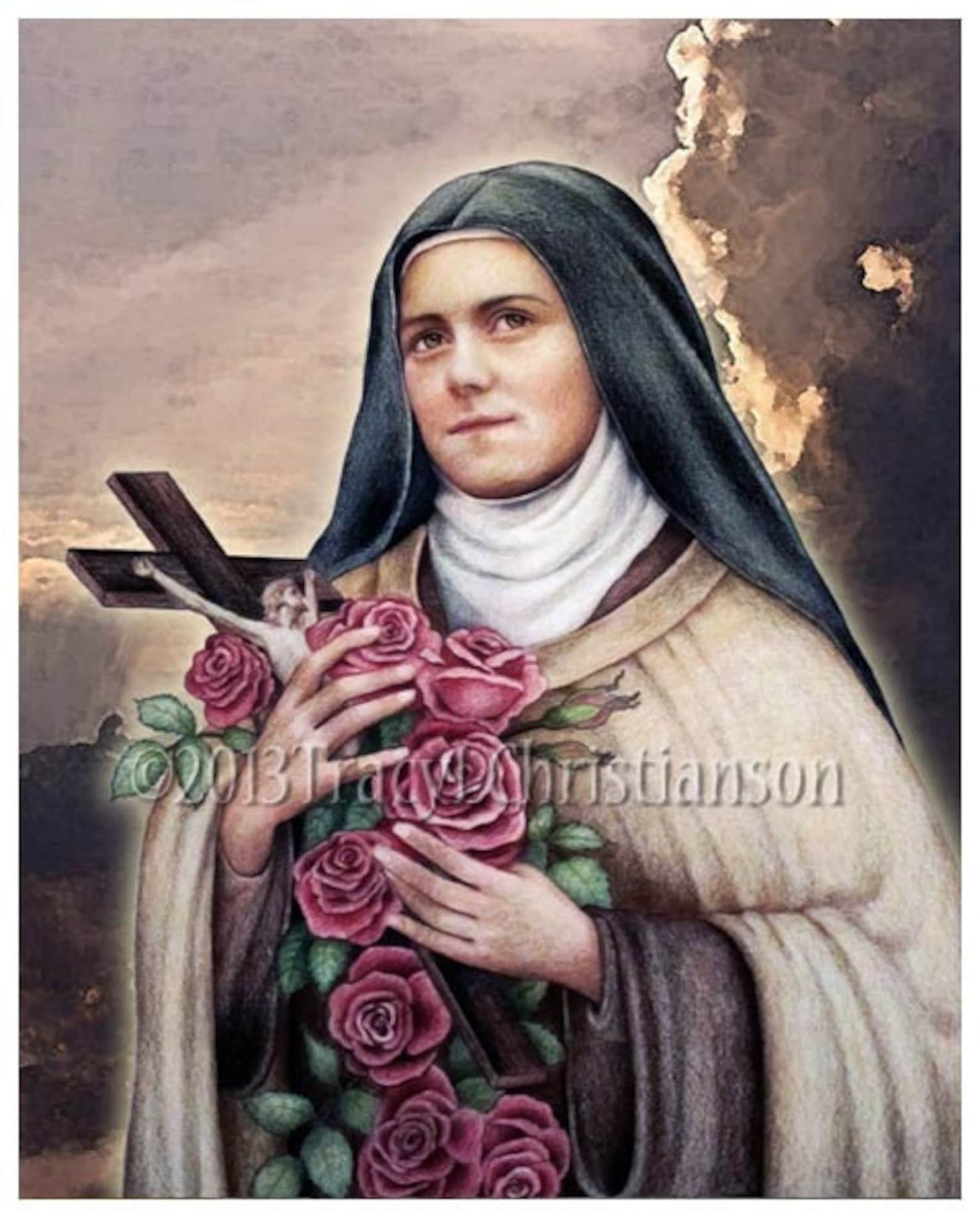 St. Therese of Lisieux, the Little Flower (C) Catholic Saint Fine Art ...