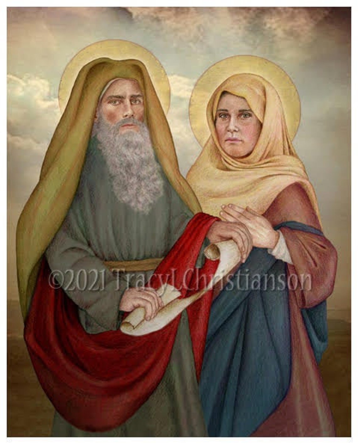 St. Zachariah & St. Elizabeth Catholic Fine Art Print/picture Etsy