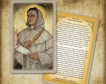 St. Peter Damian Holy Card, Doctor of the Church