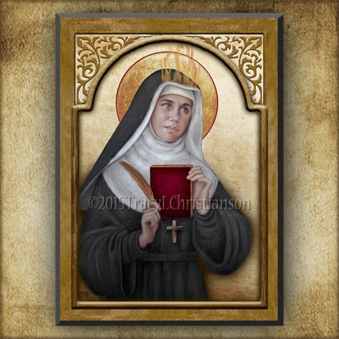 St. Hildegard of Bingen Plaque & Holy Card Gift Set, Doctor of the ...