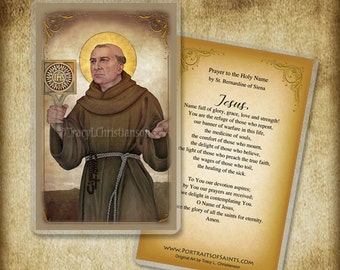 St. Bernardine of Siena Prayer Card