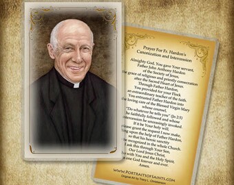 Fr. John Hardon Holy Card, Saint for the media