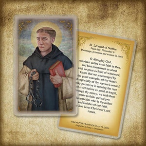 St. Leonard of Noblac Holy Card